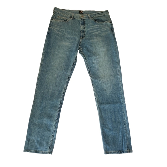LEE Men's Regular Fit Medium Wash Denim Blue Jeans Size 36x34 - Picture 1 of 16